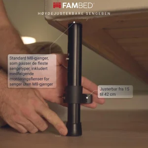 FAMBED Høydejusterbare sengeben (4 stk)