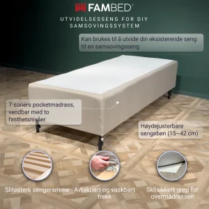 FAMBED Utvidelsesseng til DIY Samsovingssystem (utvidelsessett)